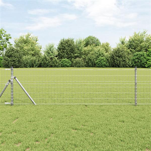 Grote foto vidaxl euro hek 0 6x50 m gegalvaniseerd staal tuin en terras hekken en schuttingen
