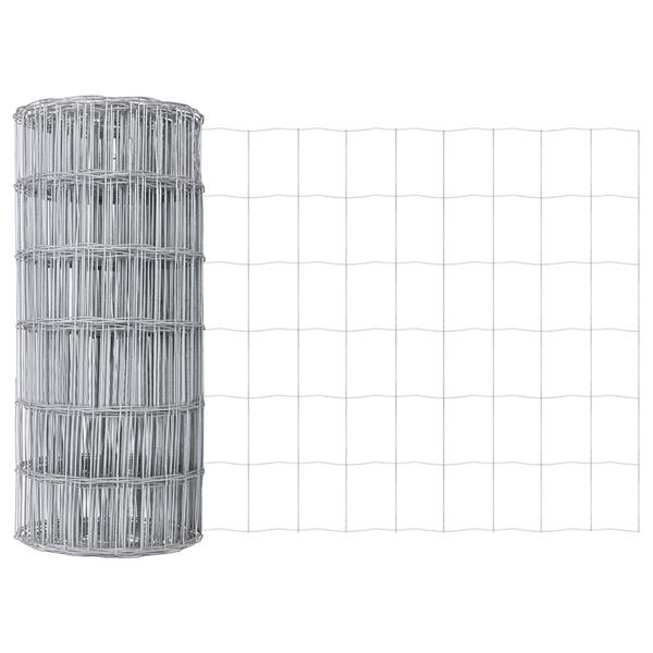 Grote foto vidaxl euro omheining 0.8x25 m gegalvaniseerd staal tuin en terras hekken en schuttingen