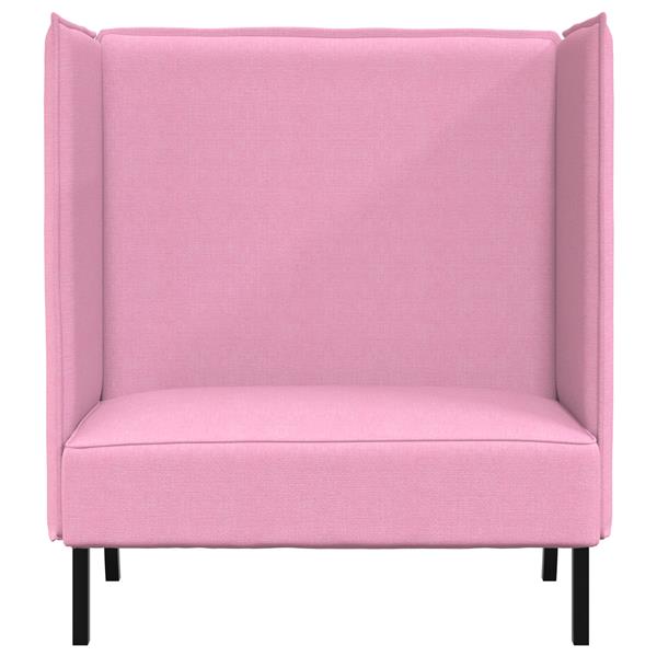 Grote foto vidaxl hoge rugbank roze 109x56x121 cm stof huis en inrichting bankstellen