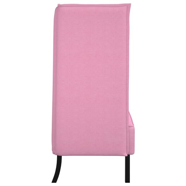 Grote foto vidaxl hoge rugbank roze 109x56x121 cm stof huis en inrichting bankstellen