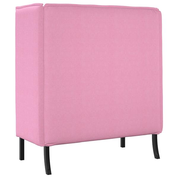 Grote foto vidaxl hoge rugbank roze 109x56x121 cm stof huis en inrichting bankstellen