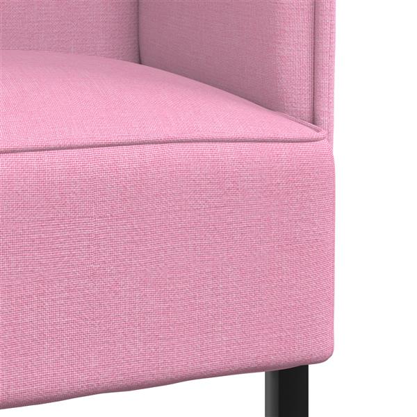 Grote foto vidaxl hoge rugbank roze 109x56x121 cm stof huis en inrichting bankstellen