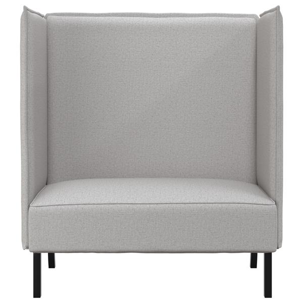 Grote foto vidaxl hoge rug sofa cloud grijs 109x56x121 cm stof huis en inrichting bankstellen