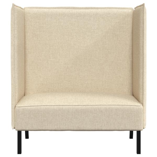 Grote foto vidaxl hoge rug bank cr me 109x56x121 cm stof huis en inrichting bankstellen