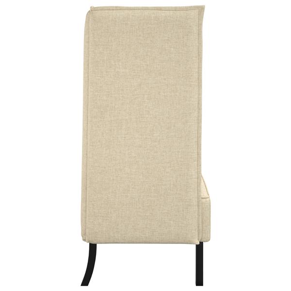 Grote foto vidaxl hoge rug bank cr me 109x56x121 cm stof huis en inrichting bankstellen