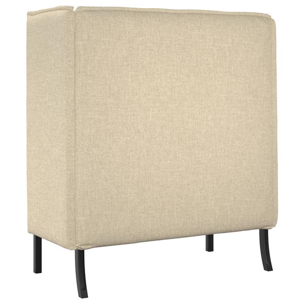 Grote foto vidaxl hoge rug bank cr me 109x56x121 cm stof huis en inrichting bankstellen