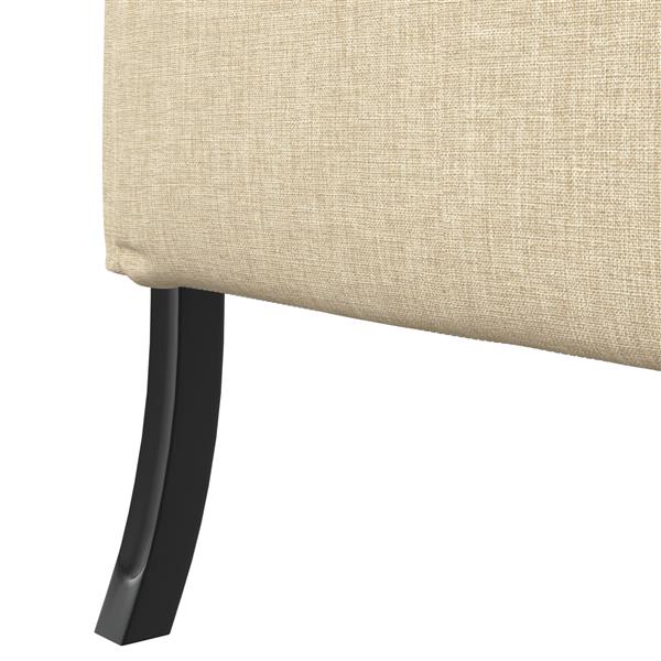 Grote foto vidaxl hoge rug bank cr me 109x56x121 cm stof huis en inrichting bankstellen