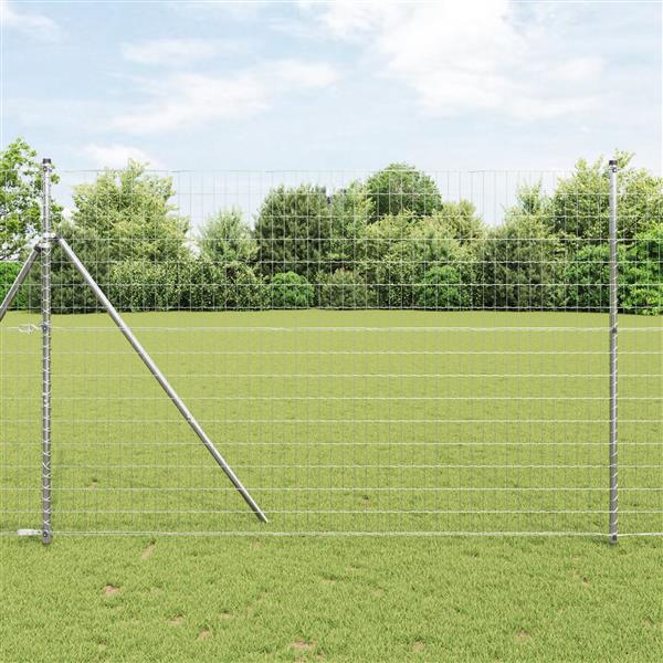 Grote foto vidaxl euro schutting 1.6x10 m gegalvaniseerd staal tuin en terras hekken en schuttingen