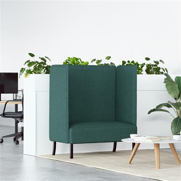 Grote foto vidaxl hoogrug bank donkergroen 109x56x121 cm stof huis en inrichting bankstellen