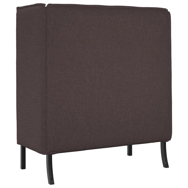 Grote foto vidaxl hoge rug bank donkerbruin 109x56x121 cm stof huis en inrichting bankstellen