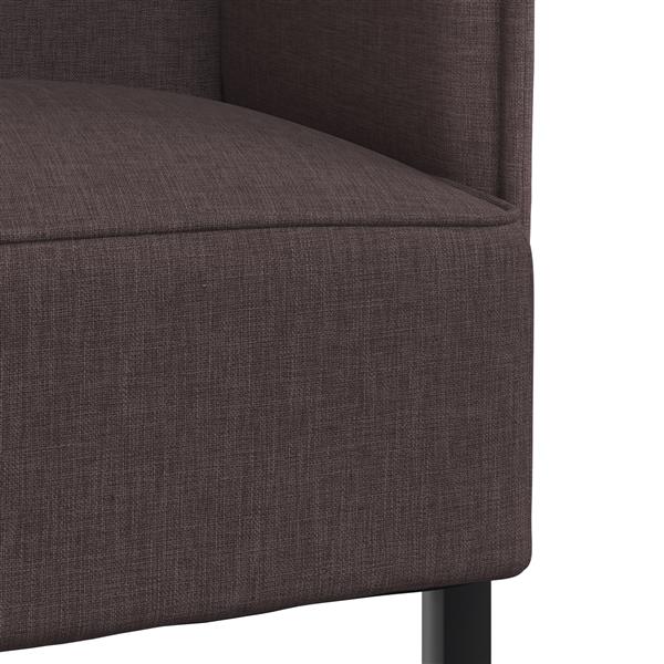 Grote foto vidaxl hoge rug bank donkerbruin 109x56x121 cm stof huis en inrichting bankstellen