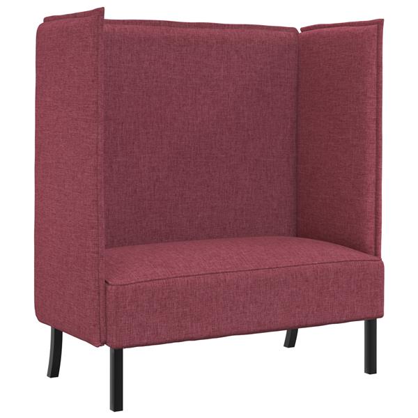 Grote foto vidaxl hoge rug sofa bordeauxrood 109x56x121 cm stof huis en inrichting bankstellen