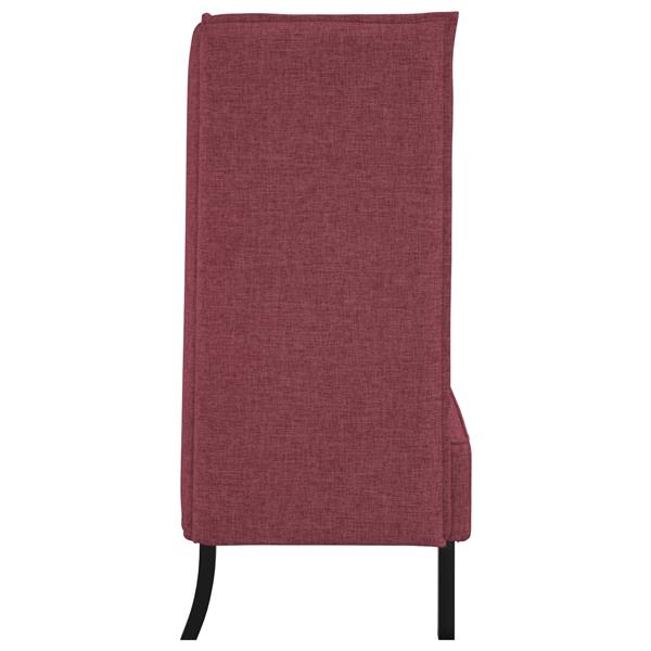 Grote foto vidaxl hoge rug sofa bordeauxrood 109x56x121 cm stof huis en inrichting bankstellen