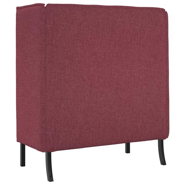 Grote foto vidaxl hoge rug sofa bordeauxrood 109x56x121 cm stof huis en inrichting bankstellen