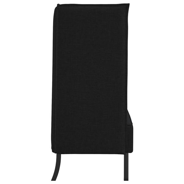 Grote foto vidaxl hoge rugbank zwart 109x56x121 cm stof huis en inrichting bankstellen