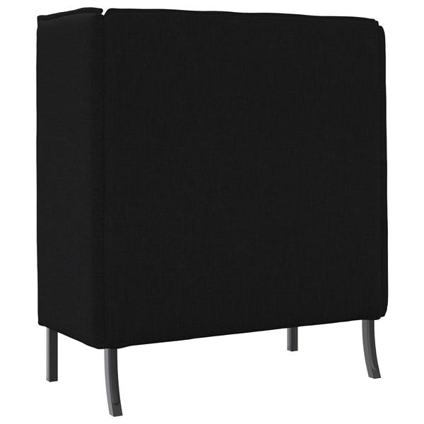 Grote foto vidaxl hoge rugbank zwart 109x56x121 cm stof huis en inrichting bankstellen