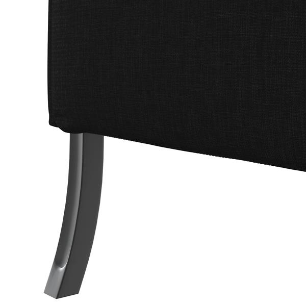 Grote foto vidaxl hoge rugbank zwart 109x56x121 cm stof huis en inrichting bankstellen