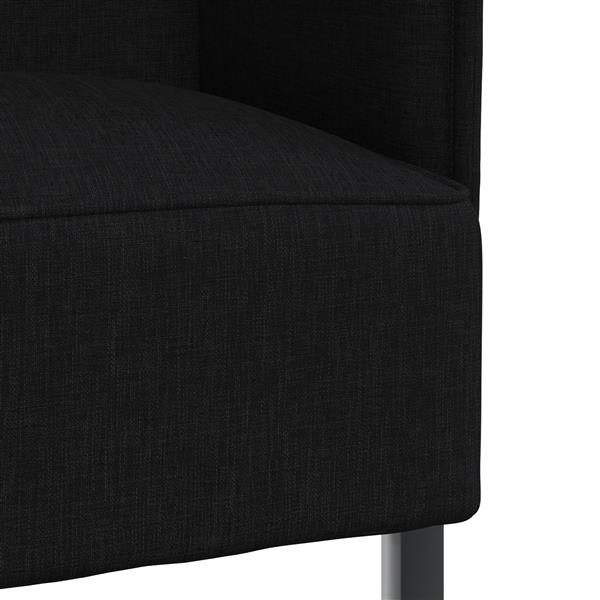 Grote foto vidaxl hoge rugbank zwart 109x56x121 cm stof huis en inrichting bankstellen