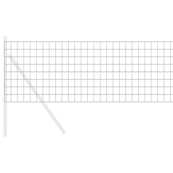 Grote foto vidaxl euro schutting grijs 0 6 x 25 m staal tuin en terras hekken en schuttingen