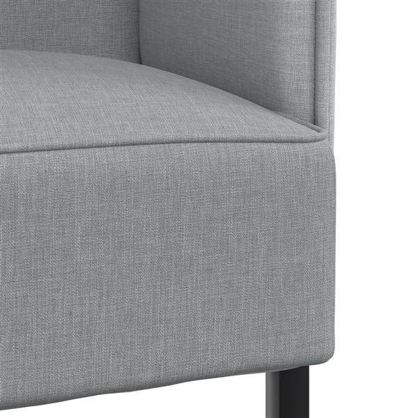 Grote foto vidaxl hoge rugbank lichtgrijs 109x56x121 cm stof huis en inrichting bankstellen