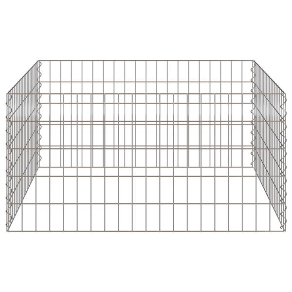 Grote foto vidaxl compostbak vierkant 100x100x50 cm gegalvaniseerd staal tuin en terras hekken en schuttingen