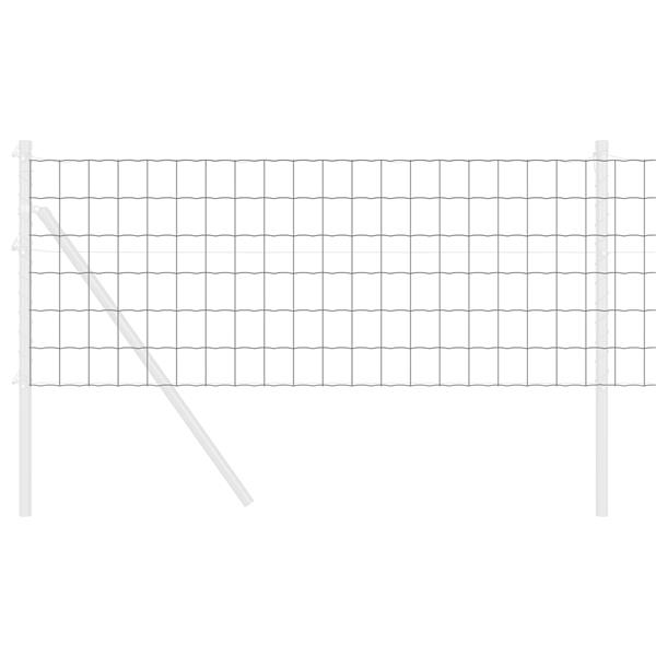 Grote foto vidaxl euro omheining grijs 0 6x25 m staald tuin en terras hekken en schuttingen