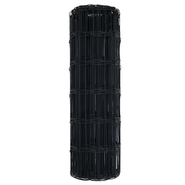 Grote foto vidaxl euro omheining grijs 0 6x25 m staald tuin en terras hekken en schuttingen