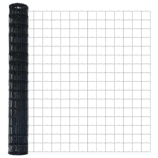 Grote foto vidaxl euro hek grijs 1.6x10 m staal tuin en terras hekken en schuttingen