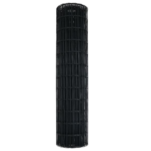 Grote foto vidaxl grijze euroomheining 1.2 x 10 m staal tuin en terras hekken en schuttingen