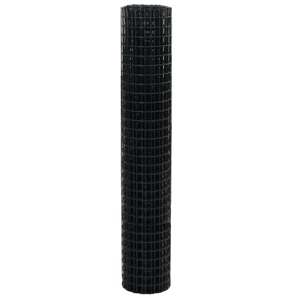 Grote foto vidaxl euro hek grijs 1 5 x 10 m staal tuin en terras hekken en schuttingen
