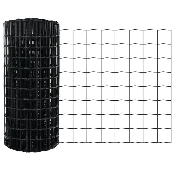 Grote foto vidaxl euro omheining grijs 0 6x10 m staal tuin en terras hekken en schuttingen