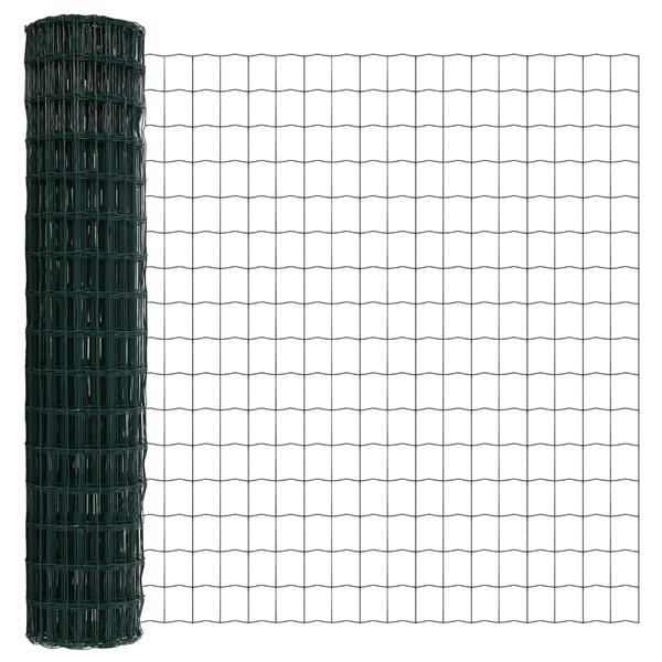 Grote foto vidaxl euro hek groen 1.6x10 m staal tuin en terras hekken en schuttingen
