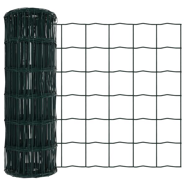 Grote foto vidaxl euro schutting groen 0.4x50 m staal tuin en terras hekken en schuttingen
