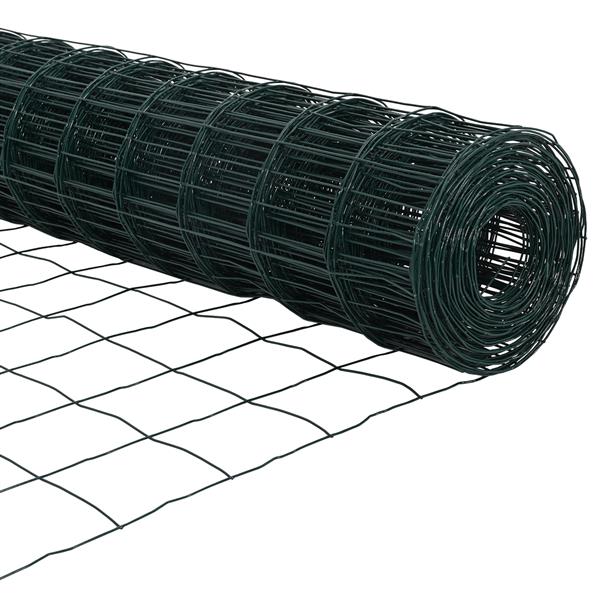 Grote foto vidaxl euro schutting groen 0.4x50 m staal tuin en terras hekken en schuttingen