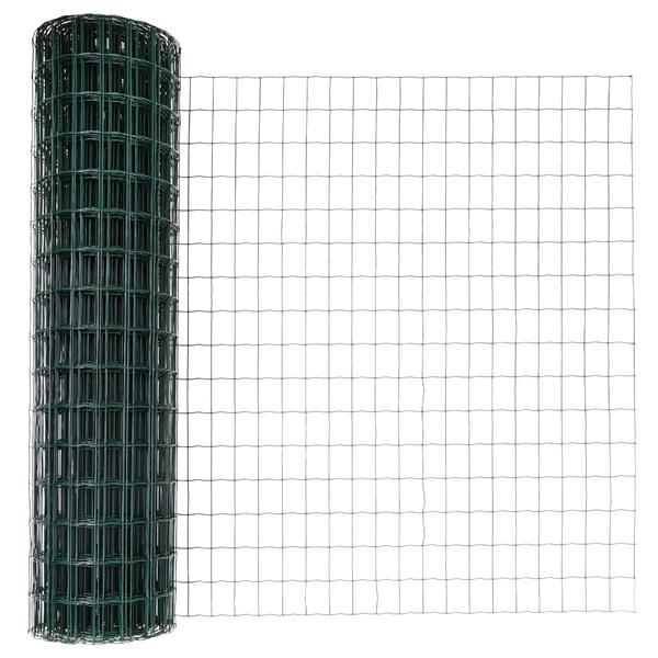 Grote foto vidaxl euro hek groen 1.2x25 m staal tuin en terras hekken en schuttingen