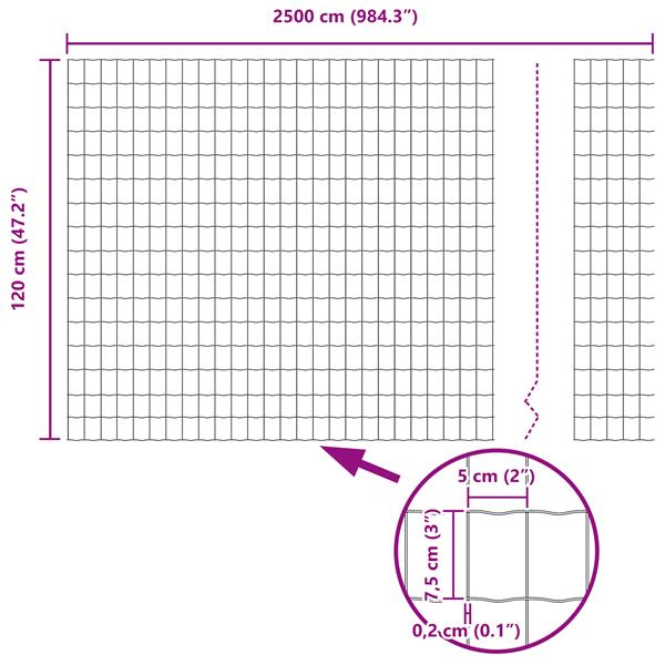 Grote foto vidaxl euro hek groen 1.2x25 m staal tuin en terras hekken en schuttingen