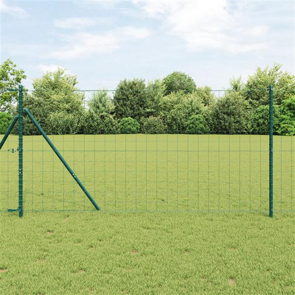 Grote foto vidaxl euro hek groen 1 4x10 m staal tuin en terras hekken en schuttingen