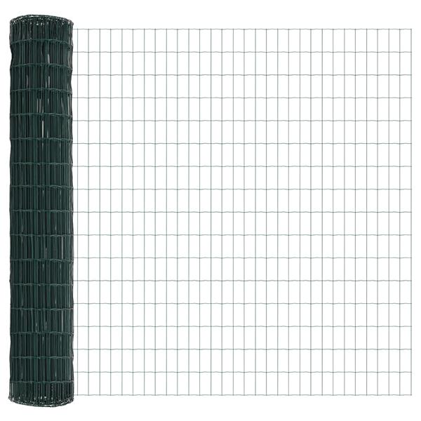 Grote foto vidaxl euro hek groen 1.5x10 m staal tuin en terras hekken en schuttingen