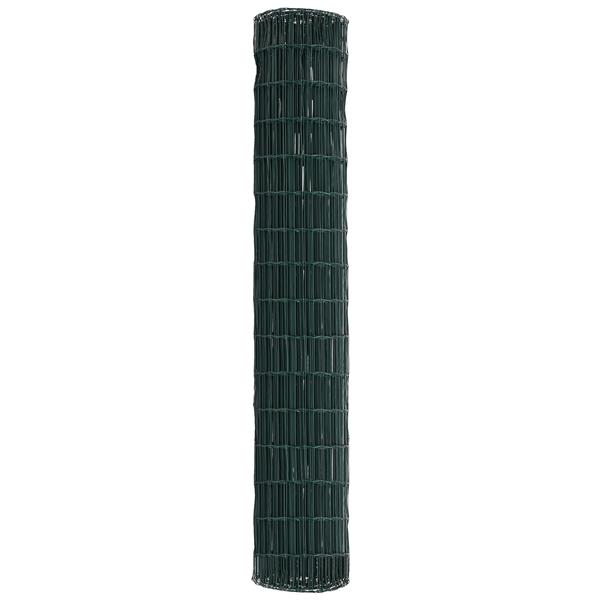 Grote foto vidaxl euro hek groen 1.5x10 m staal tuin en terras hekken en schuttingen