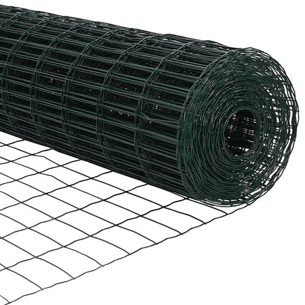 Grote foto vidaxl euro hek groen 1.5x10 m staal tuin en terras hekken en schuttingen