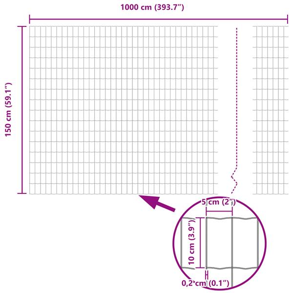 Grote foto vidaxl euro hek groen 1.5x10 m staal tuin en terras hekken en schuttingen