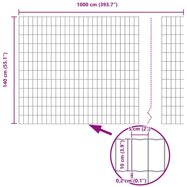 Grote foto vidaxl euro hek groen 1 4x10 m staal tuin en terras hekken en schuttingen