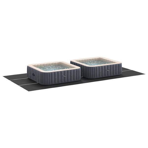 Grote foto vidaxl rechthoekige zwembadbedekking zwart pvc 750 x 372 cm waterdicht tuin en terras zwembaden toebehoren