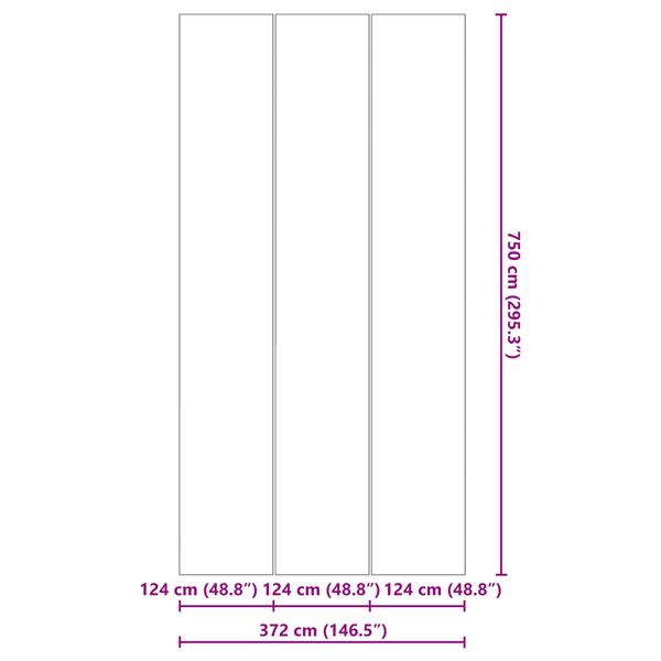Grote foto vidaxl rechthoekige zwembadbedekking zwart pvc 750 x 372 cm waterdicht tuin en terras zwembaden toebehoren
