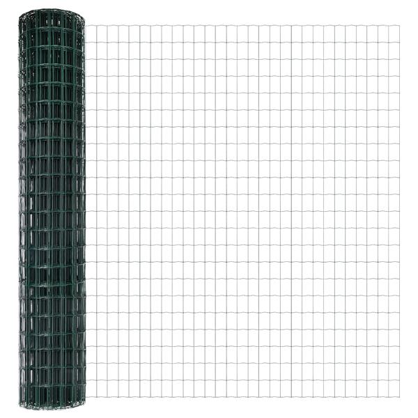 Grote foto vidaxl euro afsluiting groen 1.5x10 m staal tuin en terras hekken en schuttingen