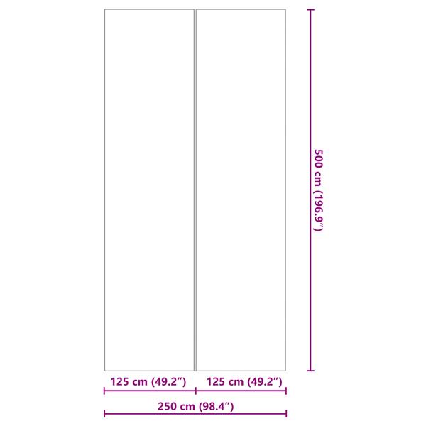 Grote foto vidaxl rechthoekige zwembadhoes zwart polyethyleen 500 x 250 cm duurzaam tuin en terras zwembaden toebehoren