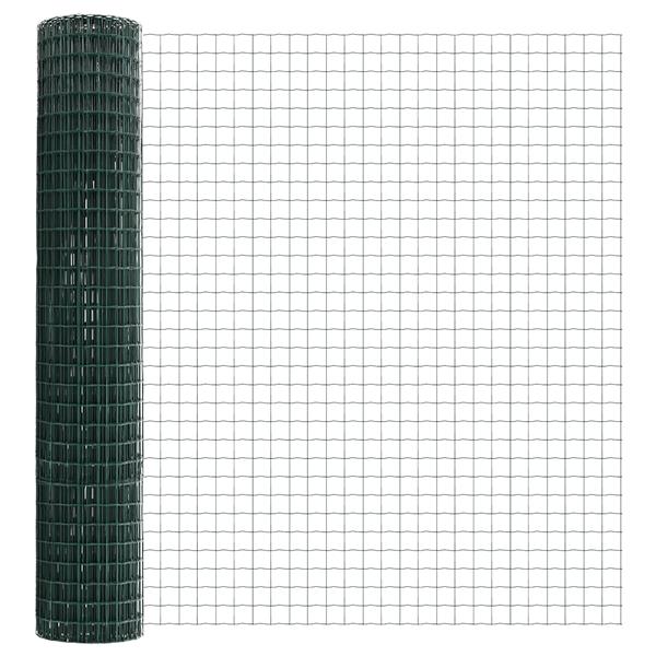 Grote foto vidaxl euro hek groen 1.6x10 m staal tuin en terras hekken en schuttingen