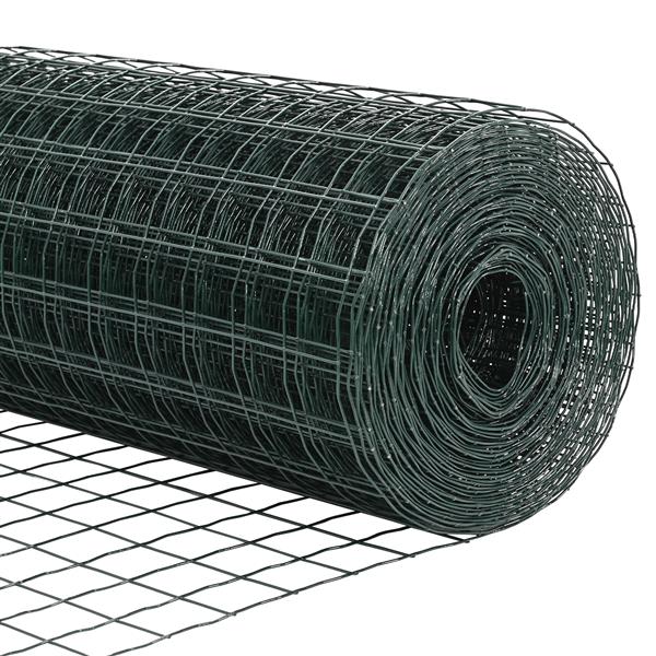 Grote foto vidaxl euro hek groen 1.6x10 m staal tuin en terras hekken en schuttingen