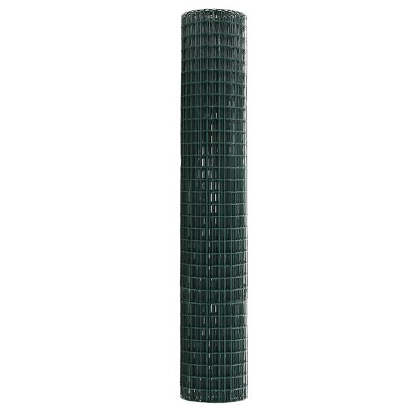 Grote foto vidaxl euro omheining groen 1.5x10 m staal tuin en terras hekken en schuttingen