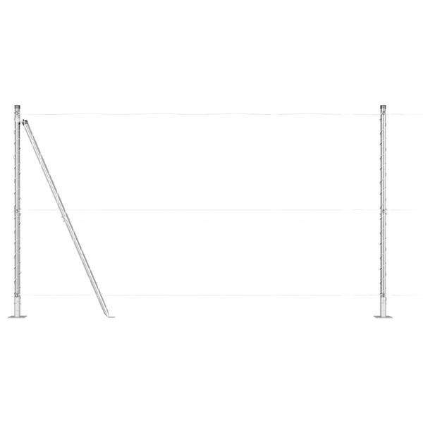 Grote foto vidaxl hekpalen met baseplaten 13 stuks 32mm 68 5cm gegalvaniseerd staal tuin en terras overige tuin en terras